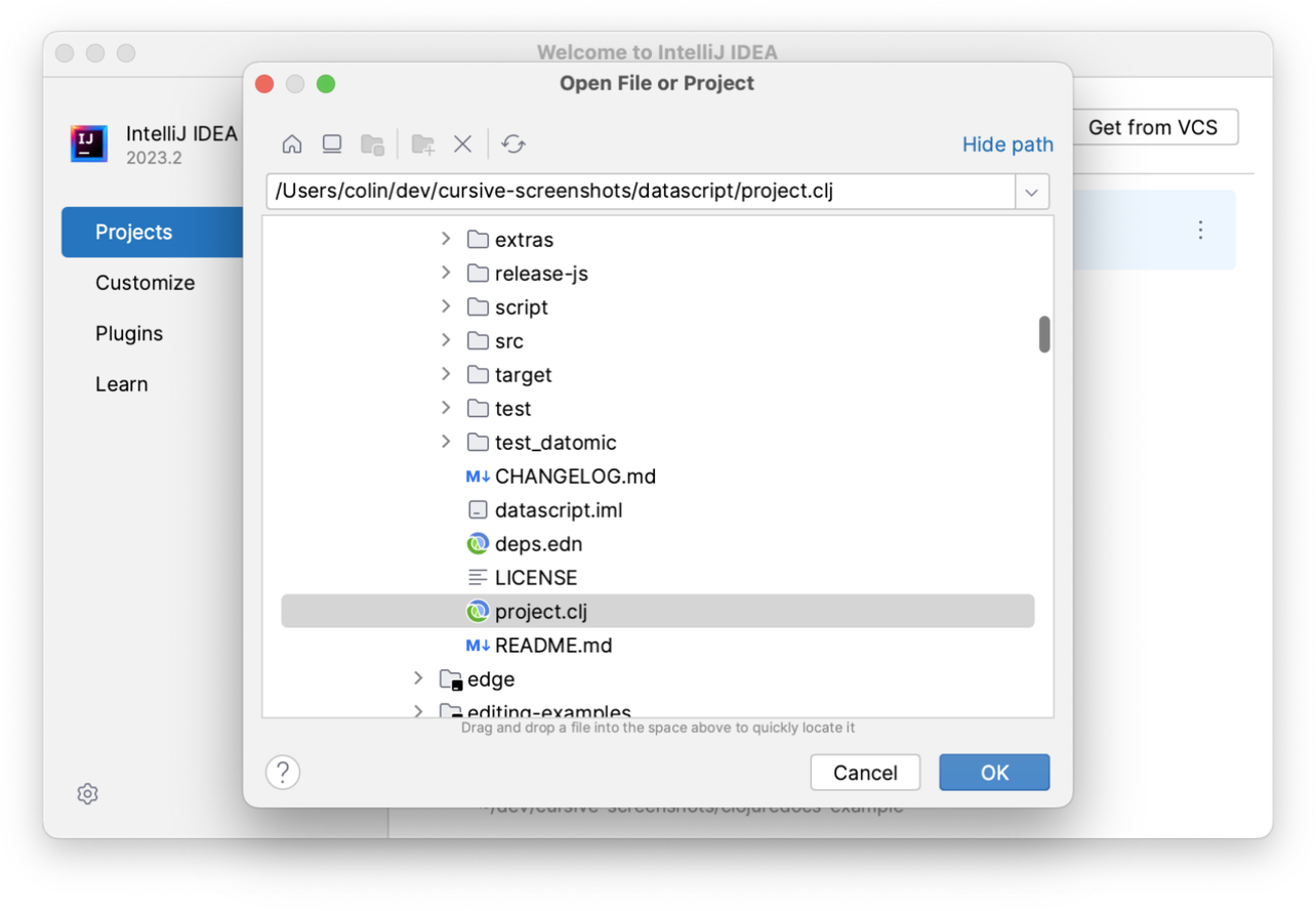 Open selector